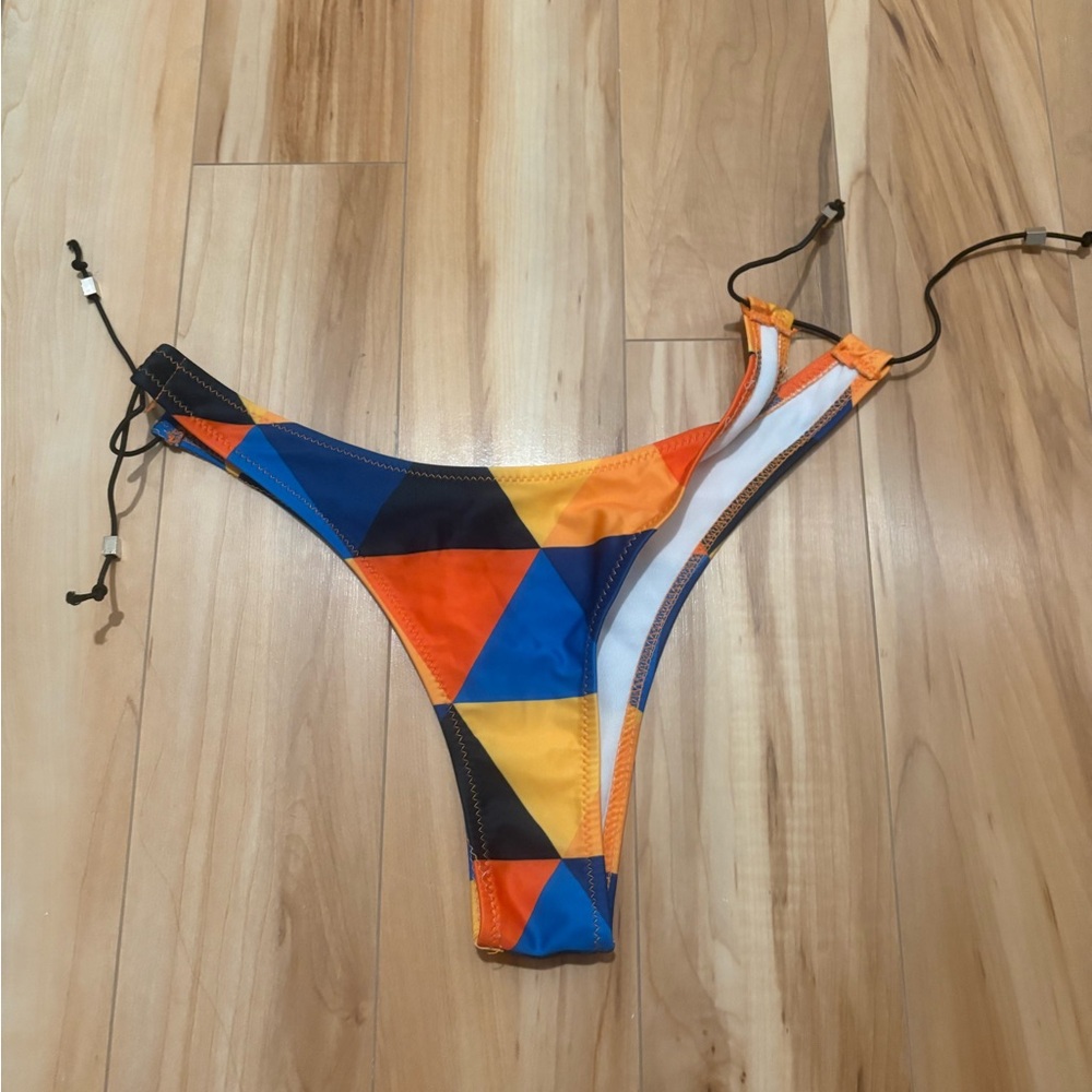 Source Unknown Multicolor Geometric Bikini Bottom